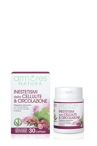 Armores Natura Integratori Alimentari, Inestetismi Della Cellulite & Circolazione, Aiuta Il Microcircolo, Anticellulite, A Base Di Ginkgo Biloba, Uva 