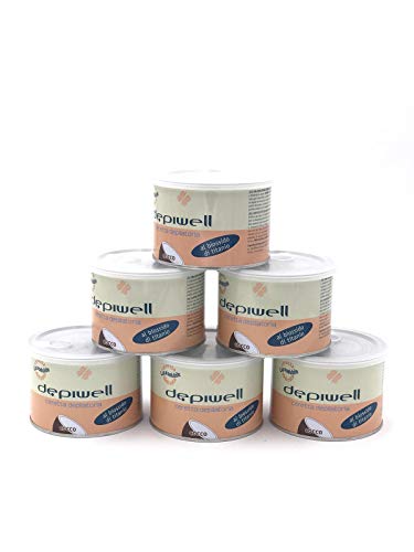 Depiwell Kit Depilazione 6Pz Cera Vaso Cocco | Liposolubile 400Ml
