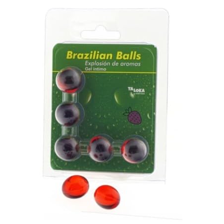 5 Brazilian Balls Explosion De Aromas Gel Intimo - Fresa