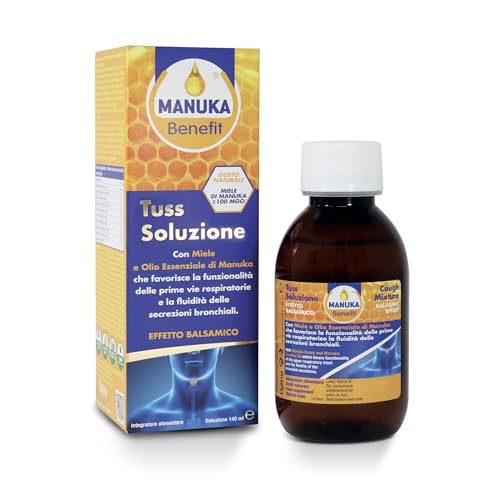 Optima Naturals, Manuka Benefit Tuss Sciroppo Per La Tosse, Liquido, 140 Ml