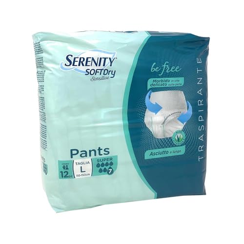 Serenity Soft Dry - Sensitive Be Free Pannoloni Pants Taglia L, 12 Pants