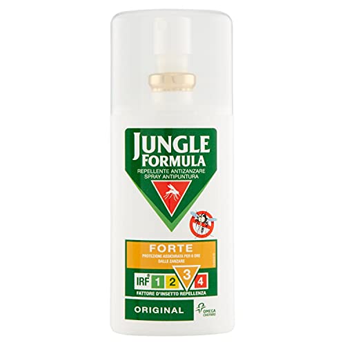 Jungle Formula Forte Repellente Antizanzare, Spray Antipuntura Ottimo Per Uso Quotidiano, Efficace Fino A 6 Ore