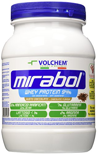 Volchem Mirabol Whey Protein 94, Integratore Alimentare Con Proteine Del Siero Del Latte, 22% Aminoacidi Ramificati, Con Arginina E Glutammina, Baratt