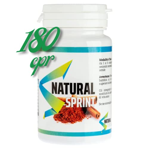 Natural Sprint Plus,180 Compresse,Alto Dosaggio,Transito Intestinale,Lassativo Naturale,Stitichezza,Intestino Pigro, Stipsi Made In Italy