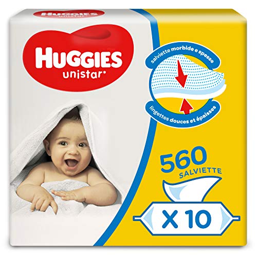 Huggies Unistar Salviette Umidificate Per Bambini, 10 Pacchi Da 56 Pezzi