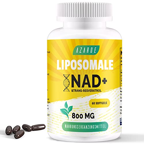 Liposomiale Nad+ E Trans-Resveratrolo Softgels Da 800 Mg, Alternativa All'Nmn Più Efficiente Dell'Nmn, Assorbimento Elevato, Integratore Nad+ Effettiv