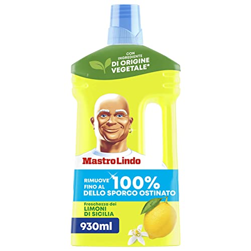 Mastro Lindo Detersivo Pavimenti, Liquido Multiuso, 1 Confezione (930Ml), Fragranza Limoni Di Sicilia, Freschezza E Brillantezza, Ingredienti Di Origi