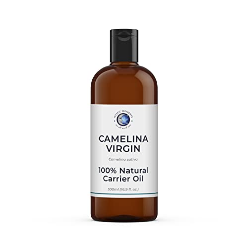 Mystic Moments | Olio Vergine Camelina - 500Ml - Olio Puro E Naturale Perfetto Per Capelli, Viso, Unghie, Aromaterapia, Massaggio E Diluizione Dell'Ol