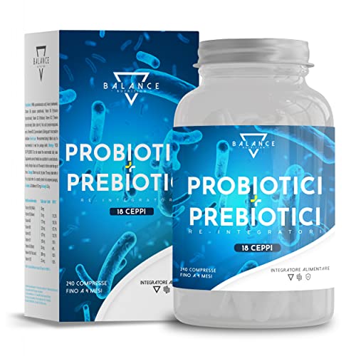 Probiotici E Prebiotici - 240 Capsule | Probiotici Per Intestino | 18 Ceppi Batterici, Lactobacillus, Enzimi Digestivi, Inulina | 20 Miliardi Cfu