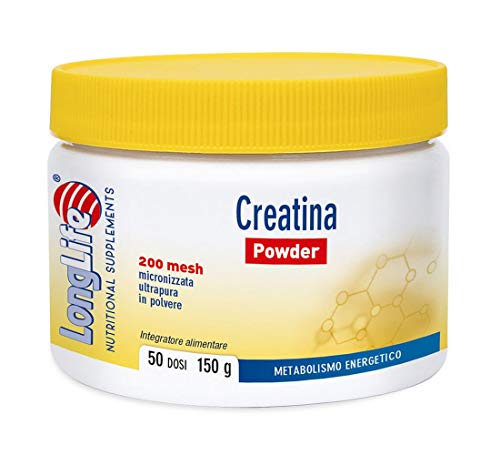 Longlife Creatina Polvere 150 G : Integratore Di Creatina Monoidrato Micronizzata Ultrapura