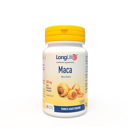 Longlife® Maca | Titolato In Macamidi E Macaeni | Maca 300Mg | Benessere Maschile E Femminile | Tonico | Vegano E Senza Glutine