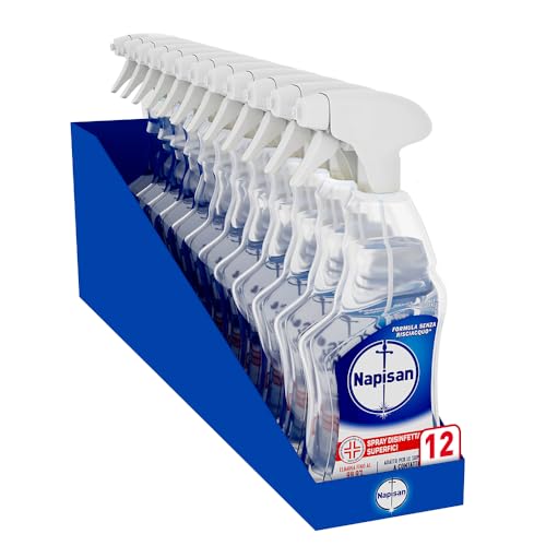 Napisan Spray Disinfettante Multisuperfici, Confezione Da 12X740 Ml Di Disinfettante Spray, Spray Da 740 Ml