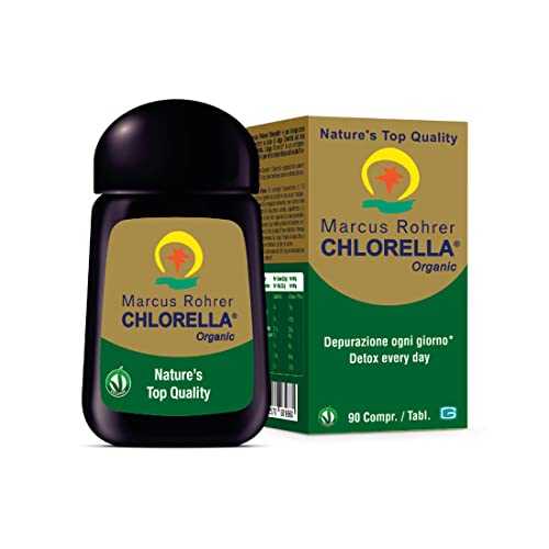 Marcus Rohrer Chlorella Organic, Integratore Alimentare A Base Di Alga Clorella, In Compresse (90 X 500 Mg)