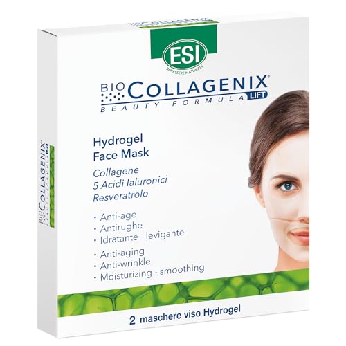 Esi - Biocollagenix Face Mask, Maschera Viso Antirughe, Dona Una Pelle Elastica E Idratata, Contrastando La Comparsa E La Profondità Delle Rughe, Derm