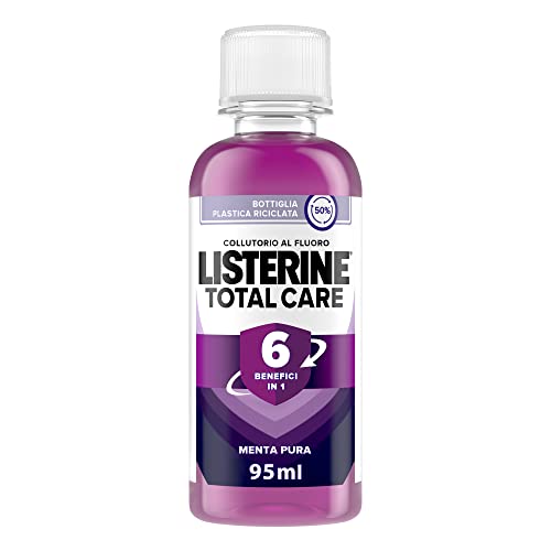 Listerine Collutorio Total Care, Collutorio Al Gusto Di Menta Pura, Collutorio Con 6 Benefici In 1 Per Una Pulizia Accurata E Un'Igiene Orale Completa