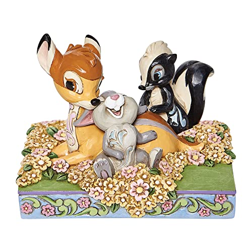 Jim Shore Disney Traditions Bambi And Friends In Flowers Figurine 10,2 Cm H