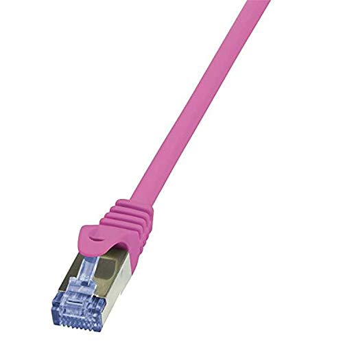 Logilink Cq3039S Primeline Cat. 6A Patchkabel Rj45-Stecker Auf Rj45-Stecker Cat. 6A S/Ftp 1M Pink