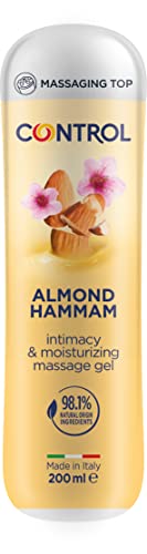 Control Almond Hammam Gel Massaggio 3 In 1 All'Aroma Di Latte Di Mandorla Con 98,1% Di Ingredienti Naturali - 100% Made In Italy - 200 Ml