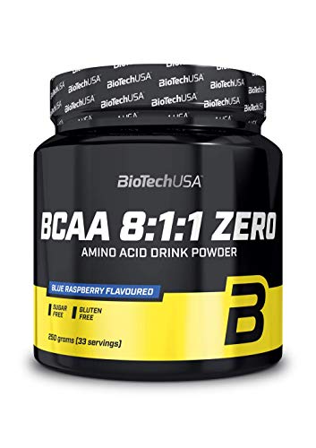 Biotechusa Bcaa 8:1:1 Zero | Rapporto 8:1:1 Di Leucina, Isoleucina E Valina | Senza Zucchero, Senza Glutine, 250 G, Tè Freddo Alla Pesca