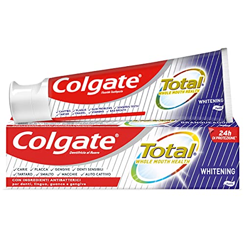 Colgate Total Whitening Dentifricio Sbiancante Con Ingredienti Antibatterici, 75Ml