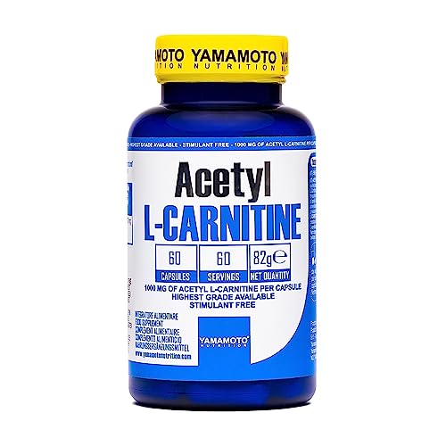 Yamamoto Nutrition Acetyl L-Carnitine 60 Capsule, Integratore Alimentare A Base Di Acetil Carnitina 1000 Mg Per Sportivi