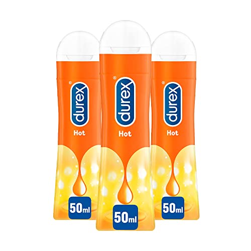 Durex Gel Hot 50Ml X3, Gel Lubrificante Intimo Sessuale, Effetto Riscaldante, A Base D'Acqua, 150 Ml, 3 Confezioni