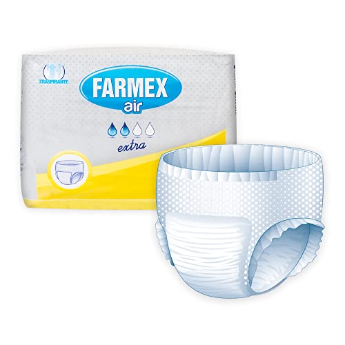 Farmex - Pannoloni Per Anziani E Adulti- Pants Mutanda Assorbenza Extra - Tnt Super Assorbente, Latex-Free, Traspirante E Anallergico - Delicato Sulla