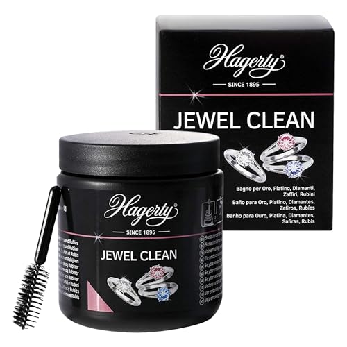 Hagerty Jewel Clean Bagno Detergente Per Pietre Preziose, Oro, Platino 170 Ml I Efficace Su Diamanti, Zaffiri, Rubini I Per Una Nuova Lucentezza I Con