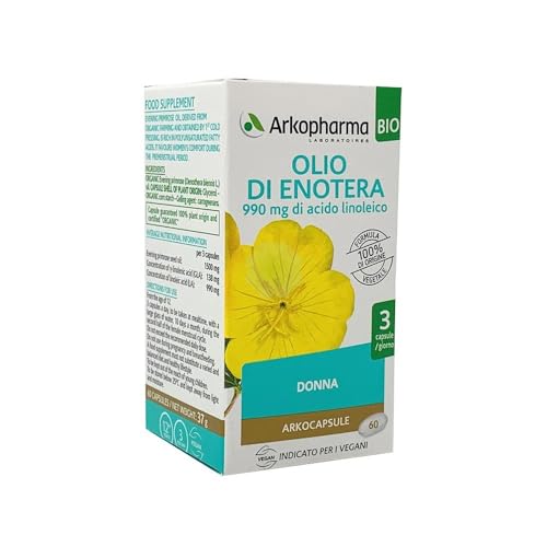 Arkopharma Arkocapsule - Olio Enotera Bio Integratore Alimentare, 60 Capsule
