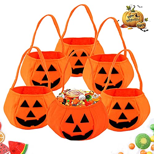 Sacchetto Di Caramelle Di Halloween, 6 Pezzi Halloween Zucca Borsa Dolcetto O Scherzetto Sacchetti, Caramelle Borsa Per Zucca Halloween Banchetti Fest