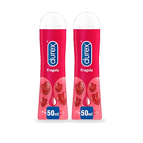 Durex Gel Strawberry 50Ml X2, Gel Lubrificante Intimo Sessuale, Aromatizzato Alla Fragola, 100 Ml (Pack Of 2)