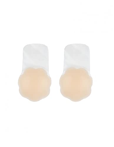 Bye Bra Reggiseno In Silicone, Reggiseno Adesivo, Pasticcini Per Il Sollevamento Del Seno, Riutilizzabili, Regolabili, Petali Del Seno, Marrone E Beig