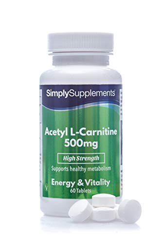 Acetil L-Carnitina 500 Mg - 60 Compresse - Adatto Ai Vegani - 2 Mesi Di Durata - Simplysupplements