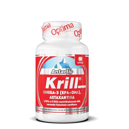 Antartic Krill Superb, 60 Capsule Naturalmente Ricco In Omega 3, Epa, Dha E Astaxantina - Contribuisce Alla Normale Funzione Cardiaca Optima Naturals