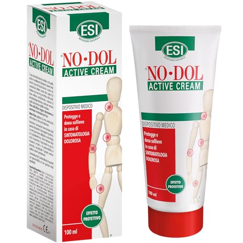 Esi - No-Dol Active Cream, Crema A Base Di Artiglio Del Diavolo, Arnica, Aloe Vera E Glucosamina, Allevia Fastidio E Rigidità Articolare, Clinicamente