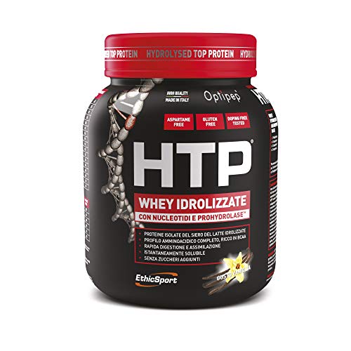 Ethicsport - Htp - Hydrolysed Top Protein - Barattolo Da 750 G - Gusto: Vaniglia - Integratore Alimentare Di Proteine Del Siero Del Latte Isolate E Id