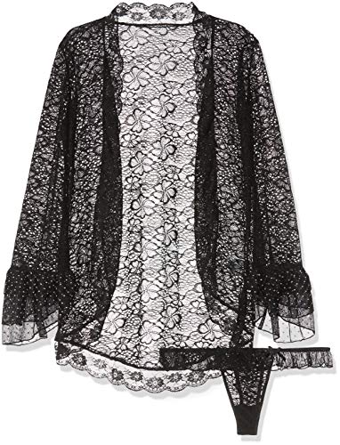 Provocative Pr4638 L/Xl Nero Culte Chic Peignoir Set