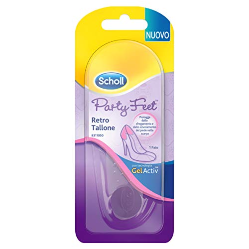 Scholl Party Feet Retro Tallone Fascia In Gel Trasparente, 1 Paio