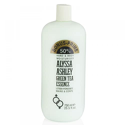 Alyssa Ashley - Green Tea Essence, Crema Corpo Profumata Mani, Azione Idratante, Rigenerante E Rinfrescante Per Il Nostro Corpo - 750Ml