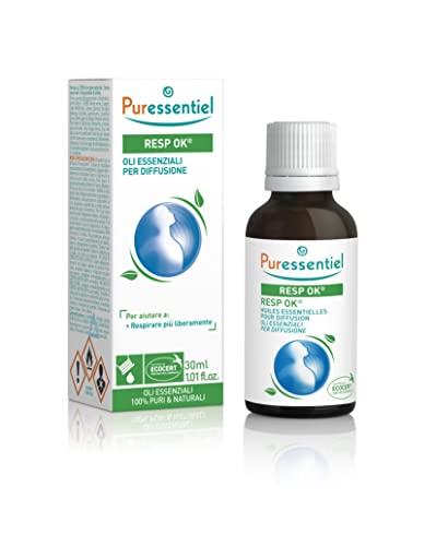 Puressentiel Resp Ok Miscela Oli Essenziali Per Diffusione, Aiuta A Respirare Meglio, Con 18 Oli Essenziali Oebbd, 100% Puri E Naturali, Vegan E Cruel