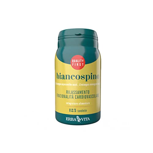 Erba Vita Integratore Alimentare Biancospino - 125 Tavolette, 1 Unità, 1