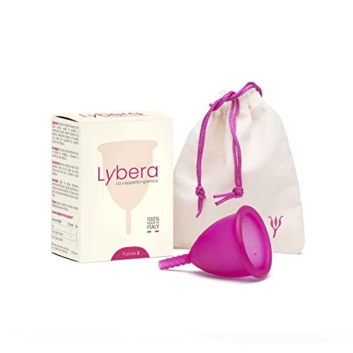 Lybera Coppetta Mestruale Made In Italy, Coppetta Mestruale Morbida, Sicura, In Silicone Medicale, Ecologica, Per Igiene Intima, Comoda, Disponibile I