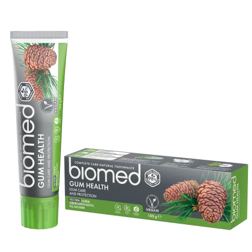 Biomed Gum Health 98% Natural Toothpaste | Gum Strength & Protection | Sage Ecalyptus Rosemary Cedar Essential Oils, Vegan, Sles Free 100G