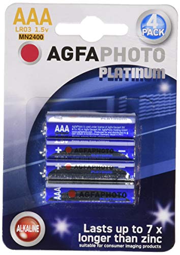 Piles Lr3/Aaa Alkaline 1100Mah, Lr03 / Aaa - 1.5 V - Confezione Da 4, Agfaphoto