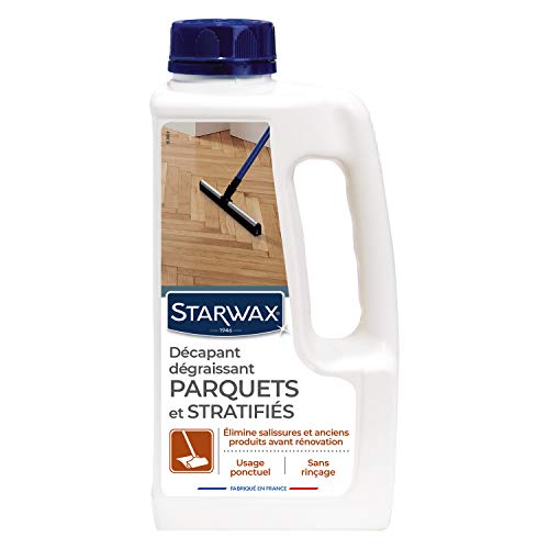 Starwax - Sgrassante Per Parquet E Laminati (Prima Ristrutturazione) - 1L - Non Risciacquabile - Di Facile Applicazione - Rimuove Vecchi Prodotti - Us