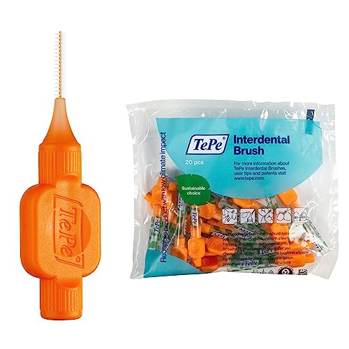 Scovolino Tepe, Originale, Arancione, 0.45Mm/Iso 1, 20Pz, Rimozione Placca, Pulizia Interdentale Efficace, Filo Interdentale, Per Spazi Stretti