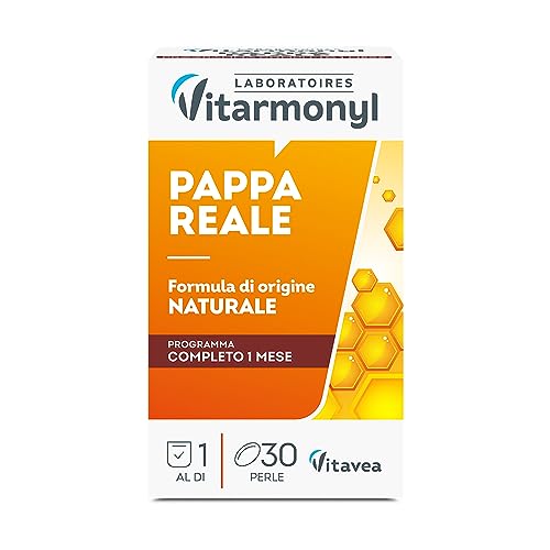 Vitarmonyl - Pappa Reale - Integratore Alimentare In Perle A Base Di Pappa Reale - Programma Completo Di 1 Mese - Confezione Da 30 Perle - 21 G