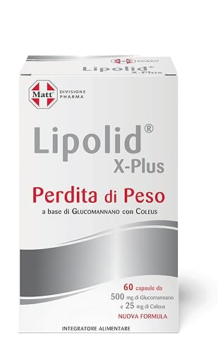 Matt, Lipolid X-Plus, Integratore Alimentare A Base Di Glucomannano Con Coleus, Ideale Per Una Dieta Ipocalorica, Aumenta Il Senso Di Sazietà, Senza G