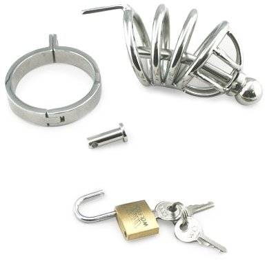 Cintura Di Castitá Maschile Con Sonda Uretrale In Acciaio