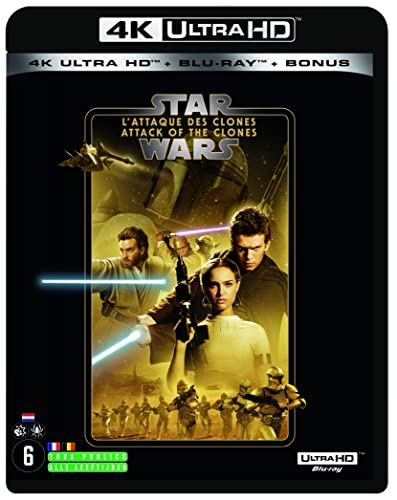 Star Wars Episode Ii - L'Attaque Des Clones (2019) - Blu-Ray 4K [4K Ultra-Hd + Blu-Ray + Blu-Ray Bonus]